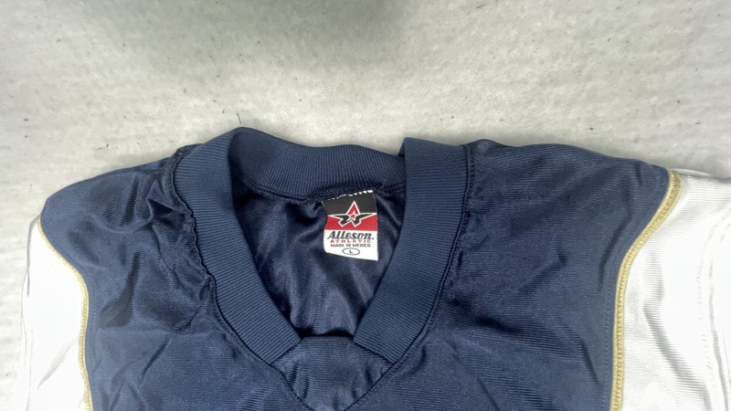 basketball jersey vintage pro quality Navy Gold white Large sku#5 gallery