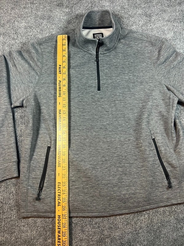 32 Degrees Heat Men's 1/4 Zip Pullover Gray Size XL gallery