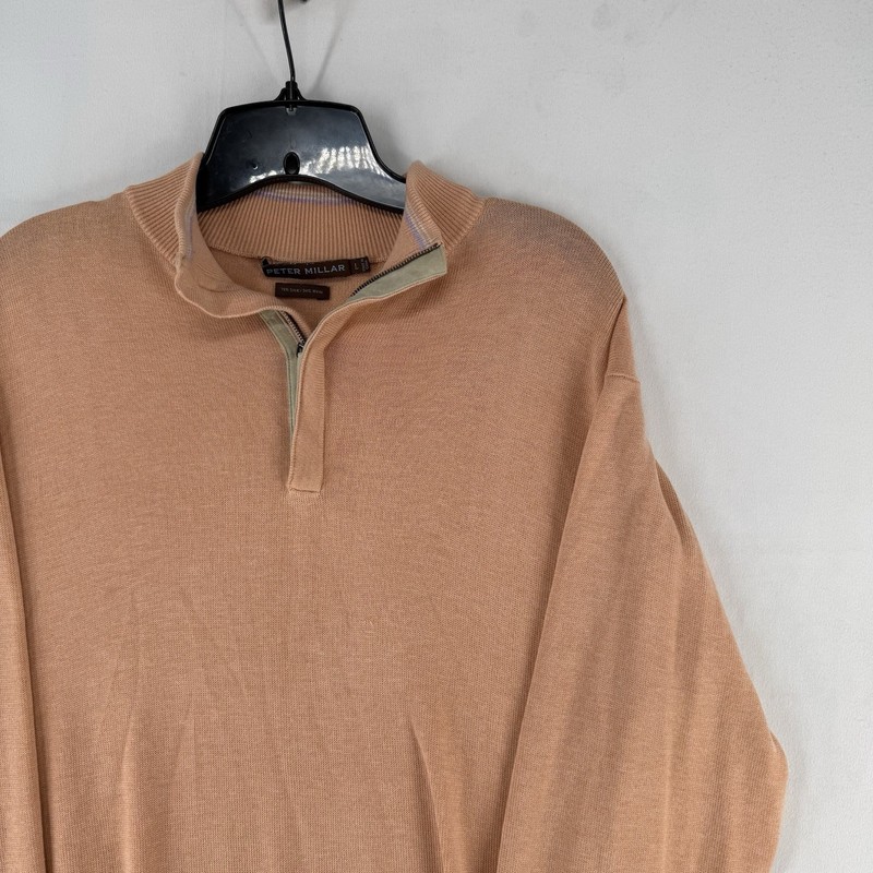 Peter Millar Crown Crafted 1/4 Zip Silk / Wool Pullover Golf Sweater Sz Large gallery