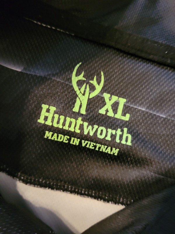 Huntworth Pullover 1/4 Zipper Mens XLarge Black Camo gallery