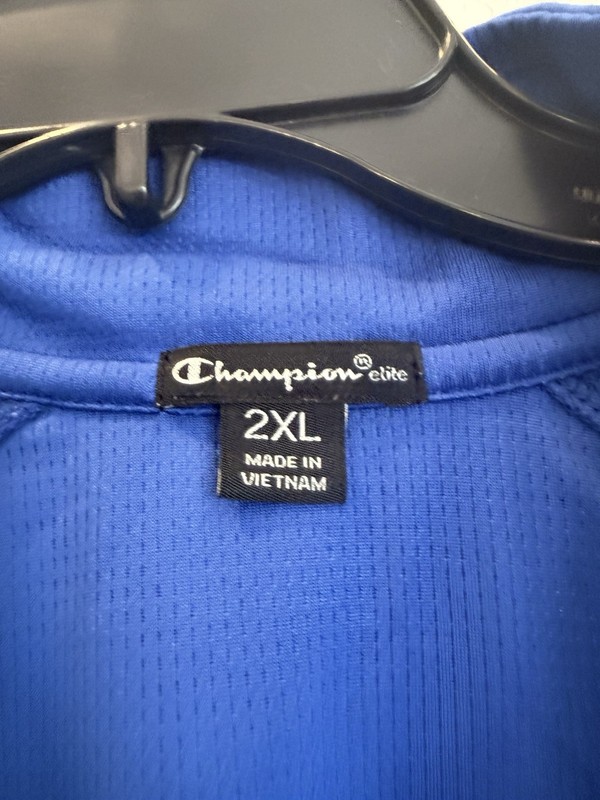 mens quarter zip pullover XXL with Creighton Logo Royal Blue gallery
