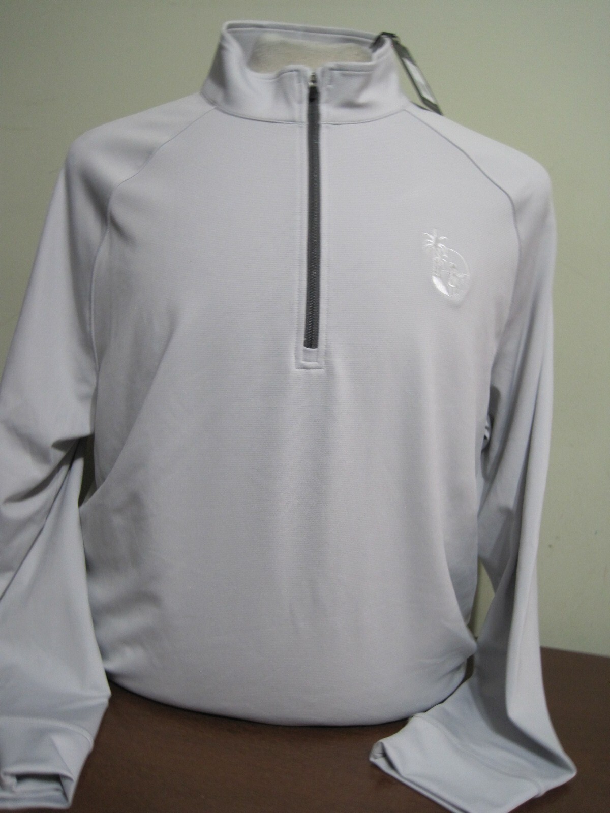 Dunning Mens Large Player Jersey 1/4 Zip golf pullover Grey NEW NWT club logo gallery