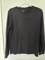 All In Motion Young Men’s Medium Long Sleeve Crew Neck (2) Black And Grey