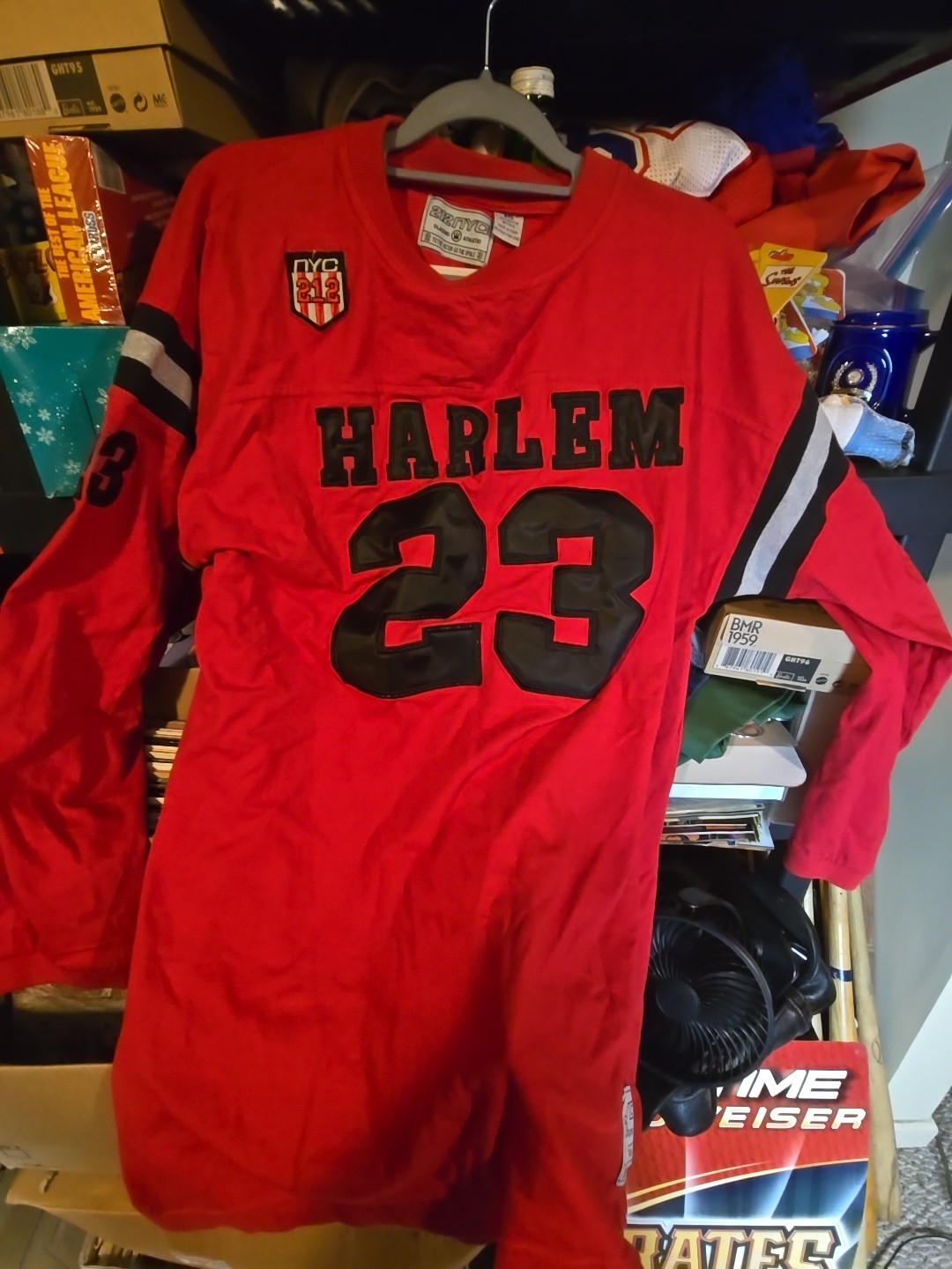 NYC 212 Red "HARLEM 23" Longsleeve Classic Athletic Shirt Size 2XL gallery