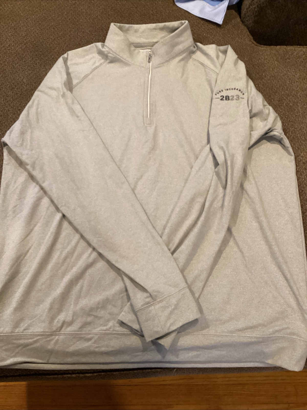 Holderness Bourne 1/4 Zip Mens XL Excellent Condition Pure Insurance Logo gallery