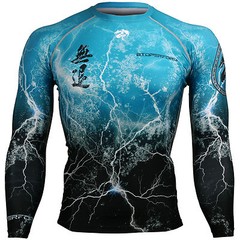 [FX-103B] BTOPERFORM Skin Compression Base layer MMA Rash guard NO RETREAT -Blue
