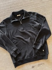 UGG Men’s M Black 1/4 Zip Mock Neck Stand-Up Collar Pullover Sweatshirt LS