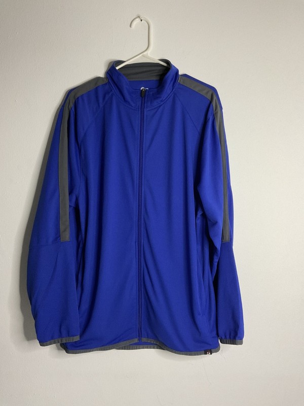 Badger Men's Long Sleeve Performance Athletic Blitz Outer Core Cool Jacket Sz L gallery