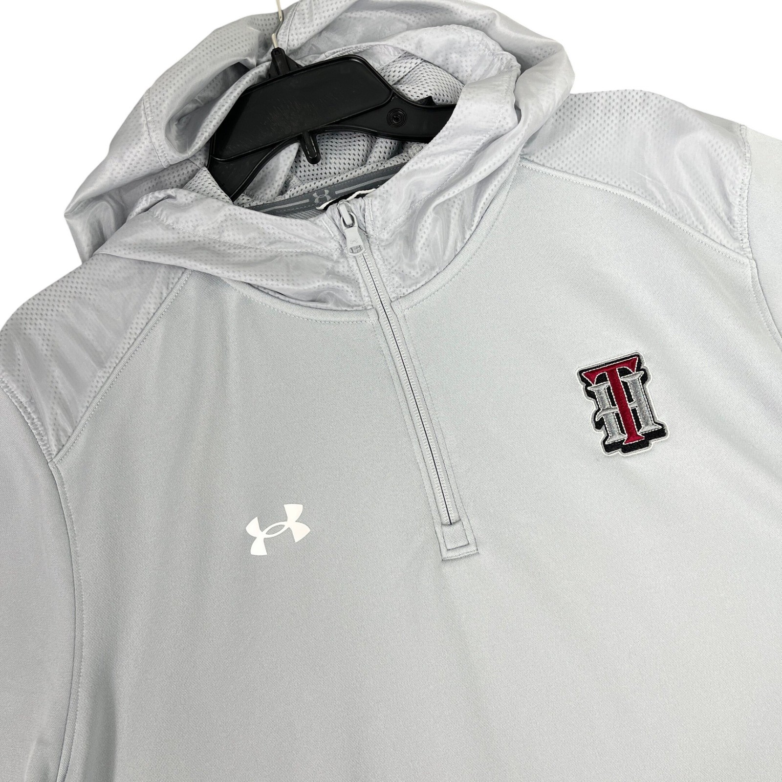 Texas Tech Red Raiders Under Armour Quarter Zip Hoodie Pullover Grey XL Mens gallery