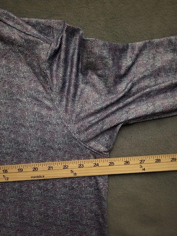 DTWOOO Pullover Mens XL Purple 1/4 Zip Maze AOP Long Sleeve Performance Running gallery