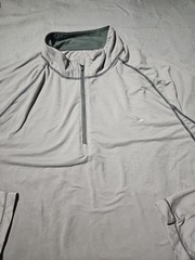 Merino Blend by Paradox Mens L Gray Performance Merino Wool Blend Zip Base Layer