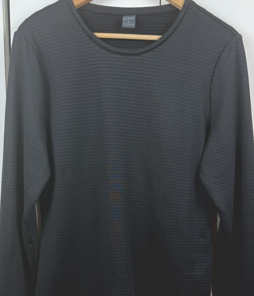 Free Country Force Grid Fleece Base - Black Longsleeve Mens Size Large