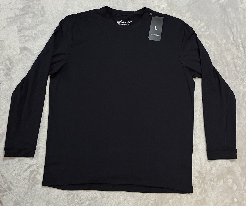 IBKUL Men’s Large Long Sleeve Crew Neck Tshirt NWT