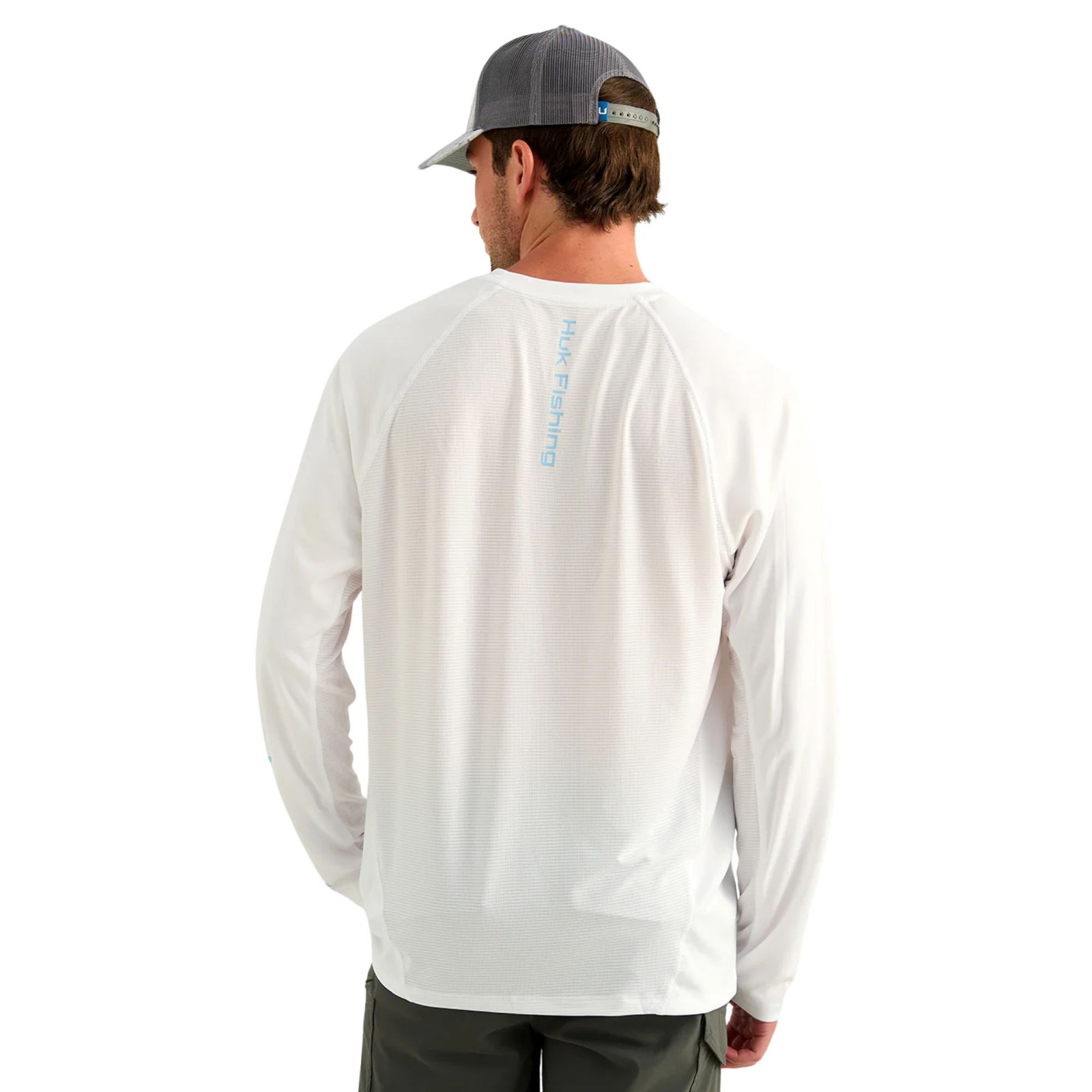 Huk Icon Long Sleeve Crew Men's Tech Shirt, White 2, XXX-Large gallery