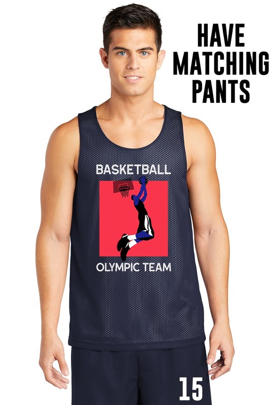 Ink Stitch Men Design Your Own Custom Printed Mesh Reversible Tank Tops gallery