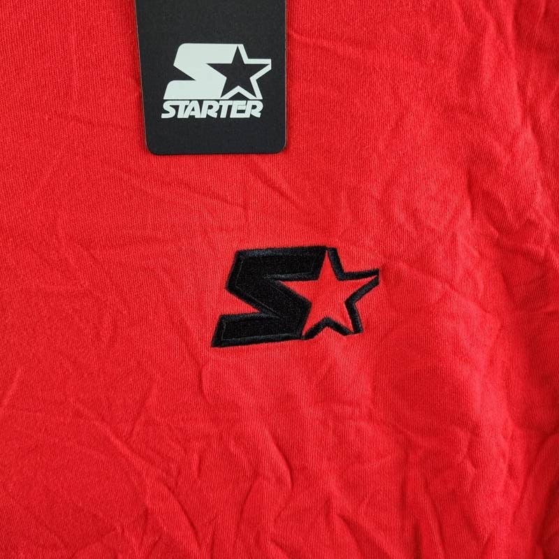 Starter Classic-Fit Embroidered Logo Graphic T-Shirt Mens XXL Red Pullover Style gallery