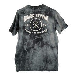 Roark Revival Mens XL Tie Dye T Shirt Black Gray Skate Company of Waywards