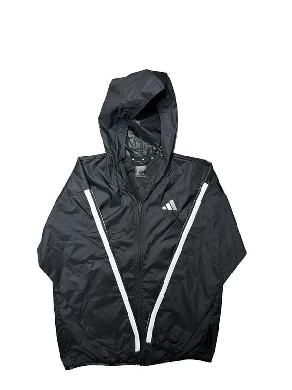 adidas Men's Essentials 3-Stripes Woven Windbreaker Jacket Black gallery