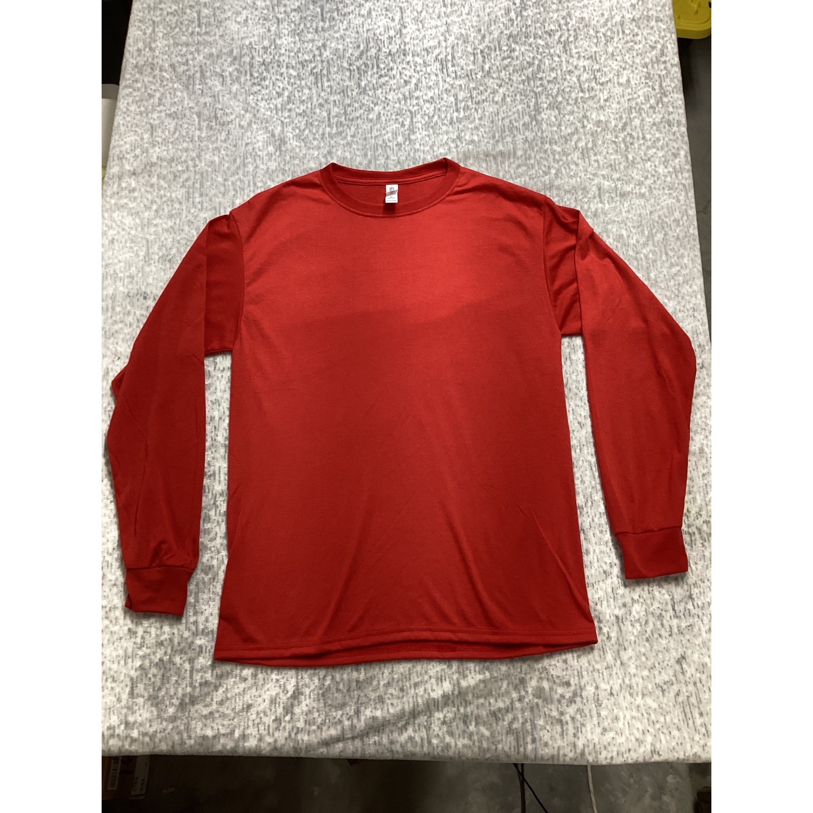 Jerzees Dri-Power Mens Long Sleeve Performance Shirt Red Medium 21M Solid Crew gallery