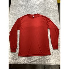 Jerzees Dri-Power Mens Long Sleeve Performance Shirt Red Medium 21M Solid Crew
