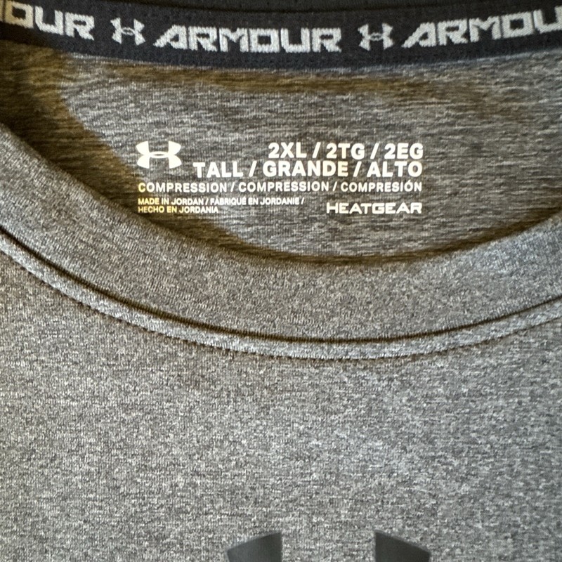 Under Armour Men's Compression T Shirt 1257468 UA HeatGear® Armour NWT Grey 2XL gallery