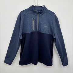 Callaway 1/4 Zip Long Sleeve Lightweight Athletic Golf Blue Size L Mens