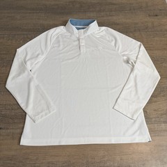 Rhone Mens Performance Mock Neck Golf Shirt Large Snap LGPA embroidered B8