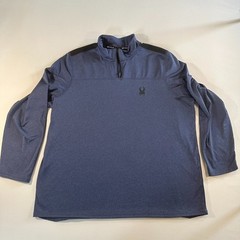 Spyder Active Men’s Performance ¼ Zip Pullover, Dust Navy Heather, XXL