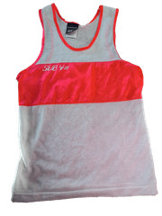 Vtg Sub 4 Mens Tank Top Size M White Neon Pink NWT Running Singlet Mesh