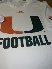 Miami Hurricanes T Shirt Sz SP Adidas Aeroready Short Sleeve Summer Vibe Free🎁