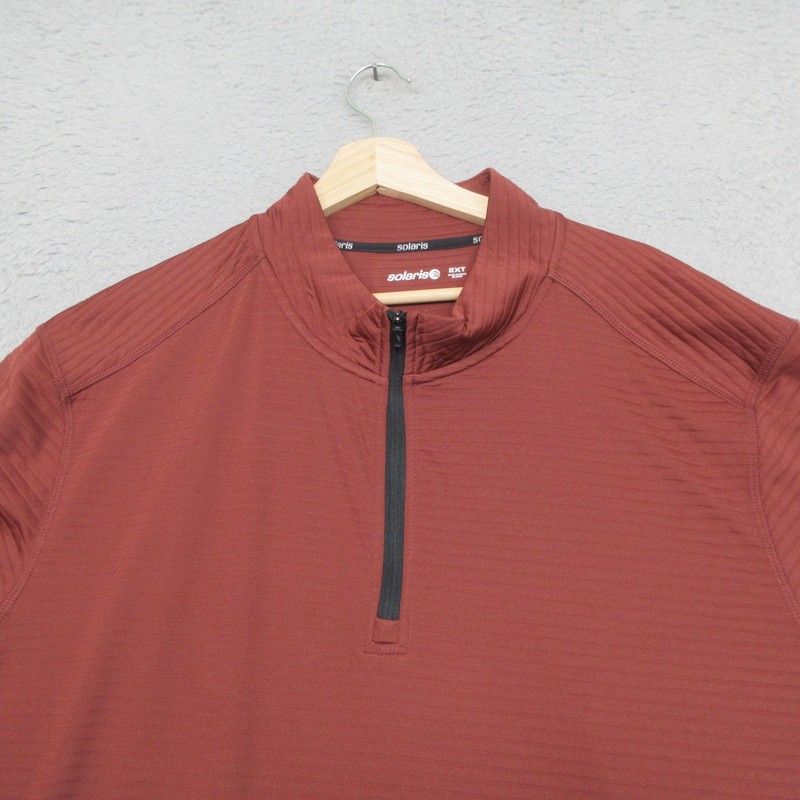 Solaris 1/4 Zip Active Pullover Men 2XLT Rust Stretch Casual Performance Golf gallery