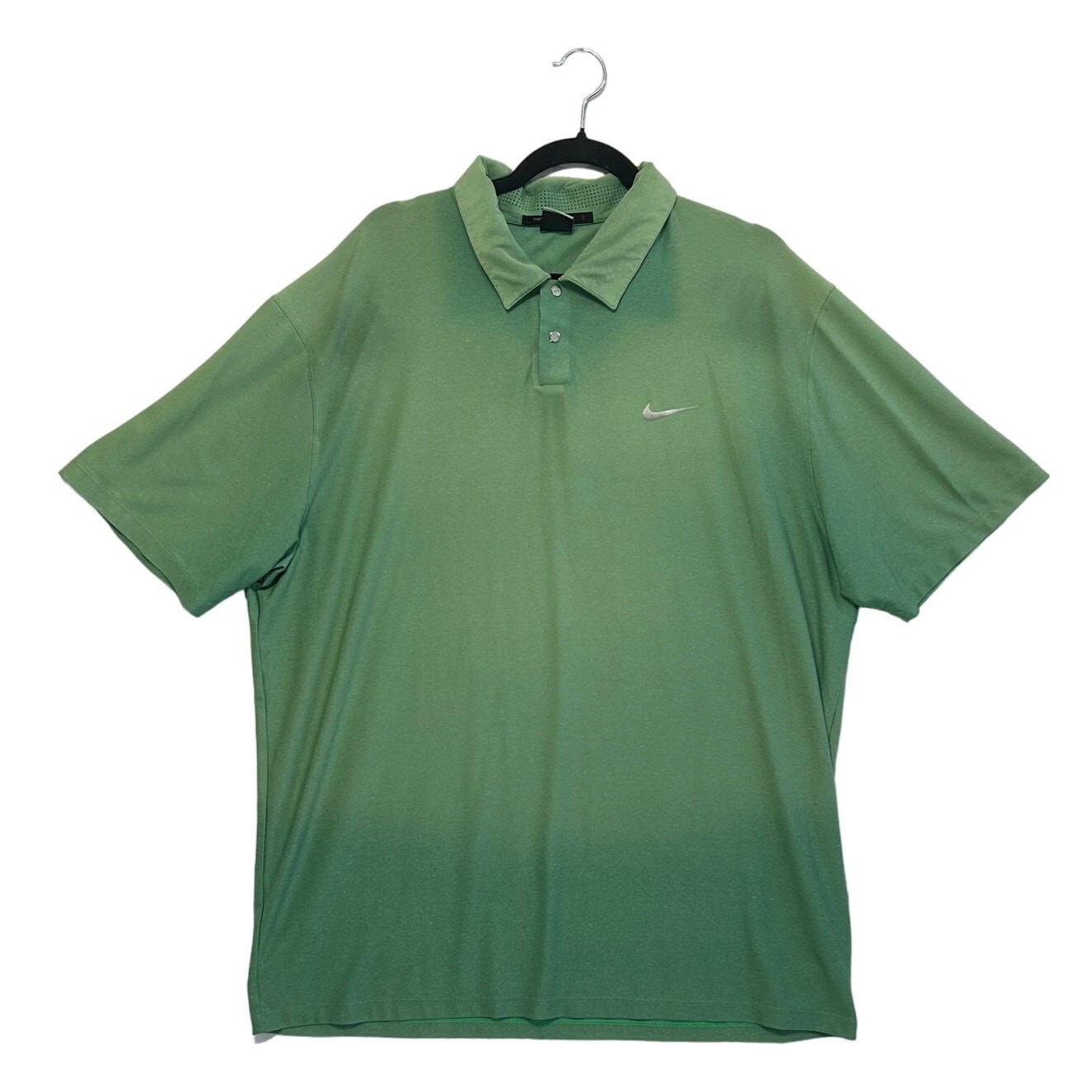 Nike Golf Tiger Woods Collection Ombre Short Sleeve Polo Shirt Men's Sz XL Green gallery