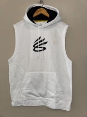 Under Armour Steph Curry Fleece Sleeveless Hoodie White 1374301-100 Men’s L NEW