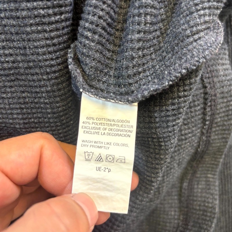 G.H. Bass & Co. Thermal Top Mens Small Gray Waffle Knit Long Sleeve Performance gallery