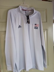 USA Volleyball Adidas Quarter Zip Men’s Sweatshirt USAV Grey NWT 2XL