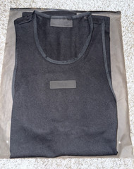 ESSENTIALS Men’s Black Cotton Crew Neck Sleeveless Tank Top Basic Casual