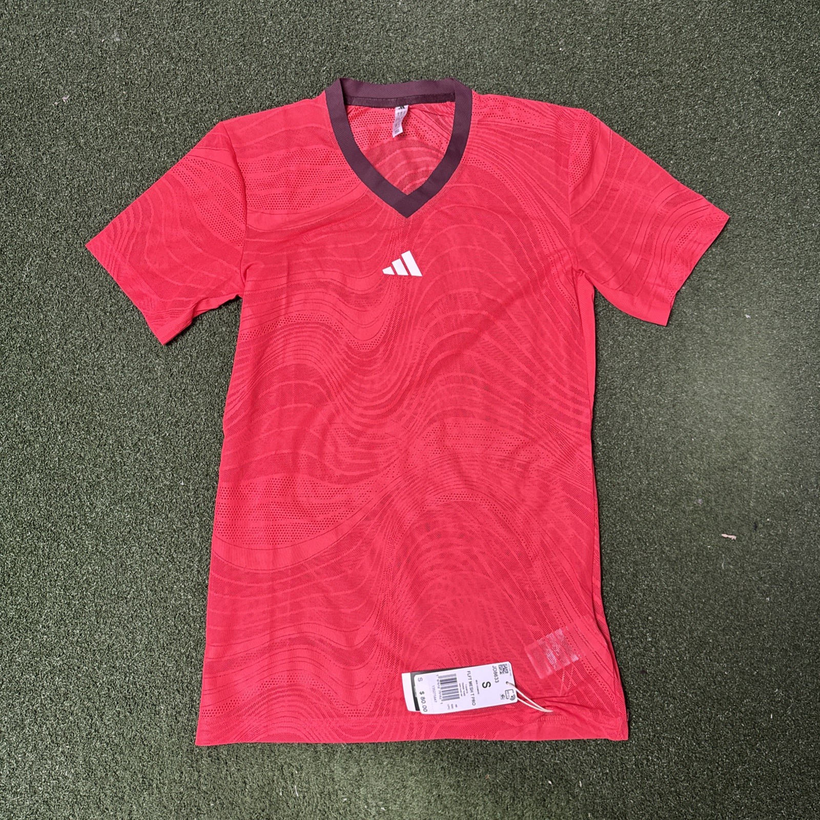 Adidas ClimaCool FLFT Mesh Tennis Tee Shirt Pro Mens Small Semi Lucid Red JD8633 gallery