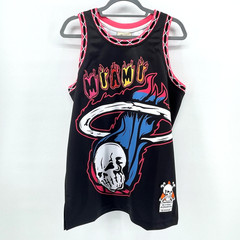 Brand X Reapers South Beach Jersey Mens S Black Miami Skull Basketball NWT