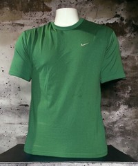 Nike Men’s L Green T-Shirt Logo Swoosh Print Athletic Active Short Sleeve Shirt