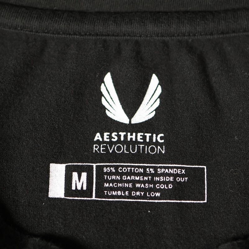 ASRV T-Shirt Mens Medium Black Aesthetic Revolution Stretch Crew Neck Tee gallery
