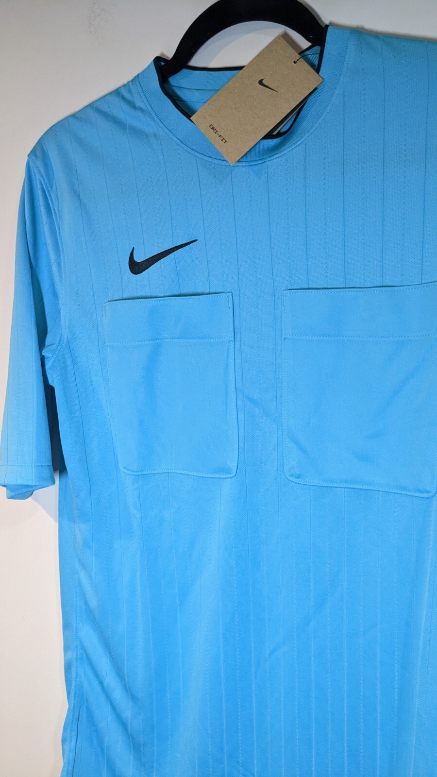 Nike Dri Fit Soccer Blue Double Pocket Referee Jersey DH8024-447 Men's Size M gallery