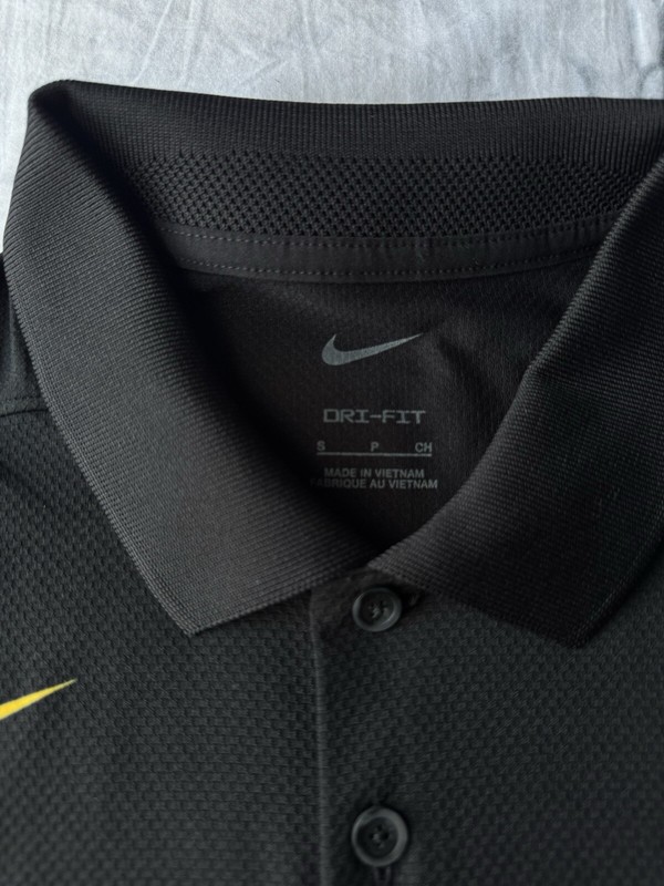 Nike Pro Elite Track & Field Uganda Team Issued Black Polo Shirt Mens Size Small gallery