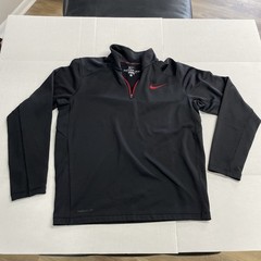 Nike Therma-FIT Men’s Black/Red 1/4 Zip Mock Neck Long Sleeve Pullover M