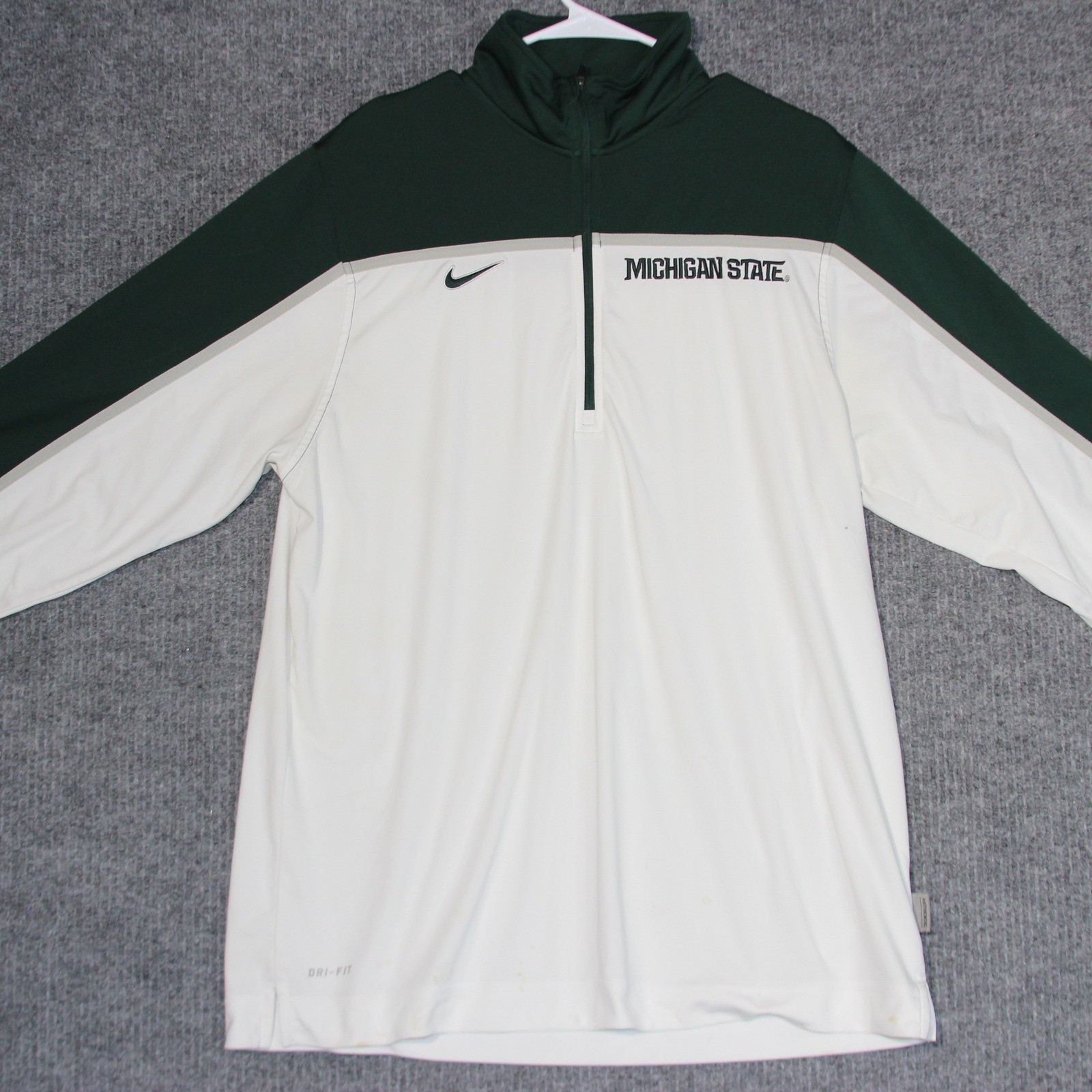 Nike Michigan State Spartans Dri-Fit Quarter Zip Pullover Mens Large gallery