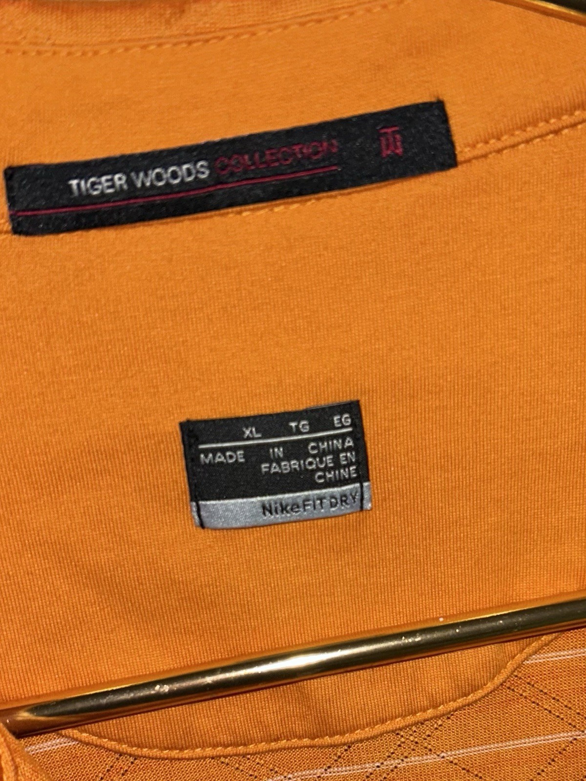 Tiger Woods Collection Nike Golf DriFit Mens Polo Shirt XL Burnt Orange gallery