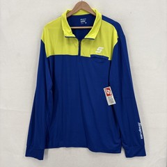 Snap-on Tools Shirt Mens Extra Large Blue Yellow Quarter Zip Pullover Workwear