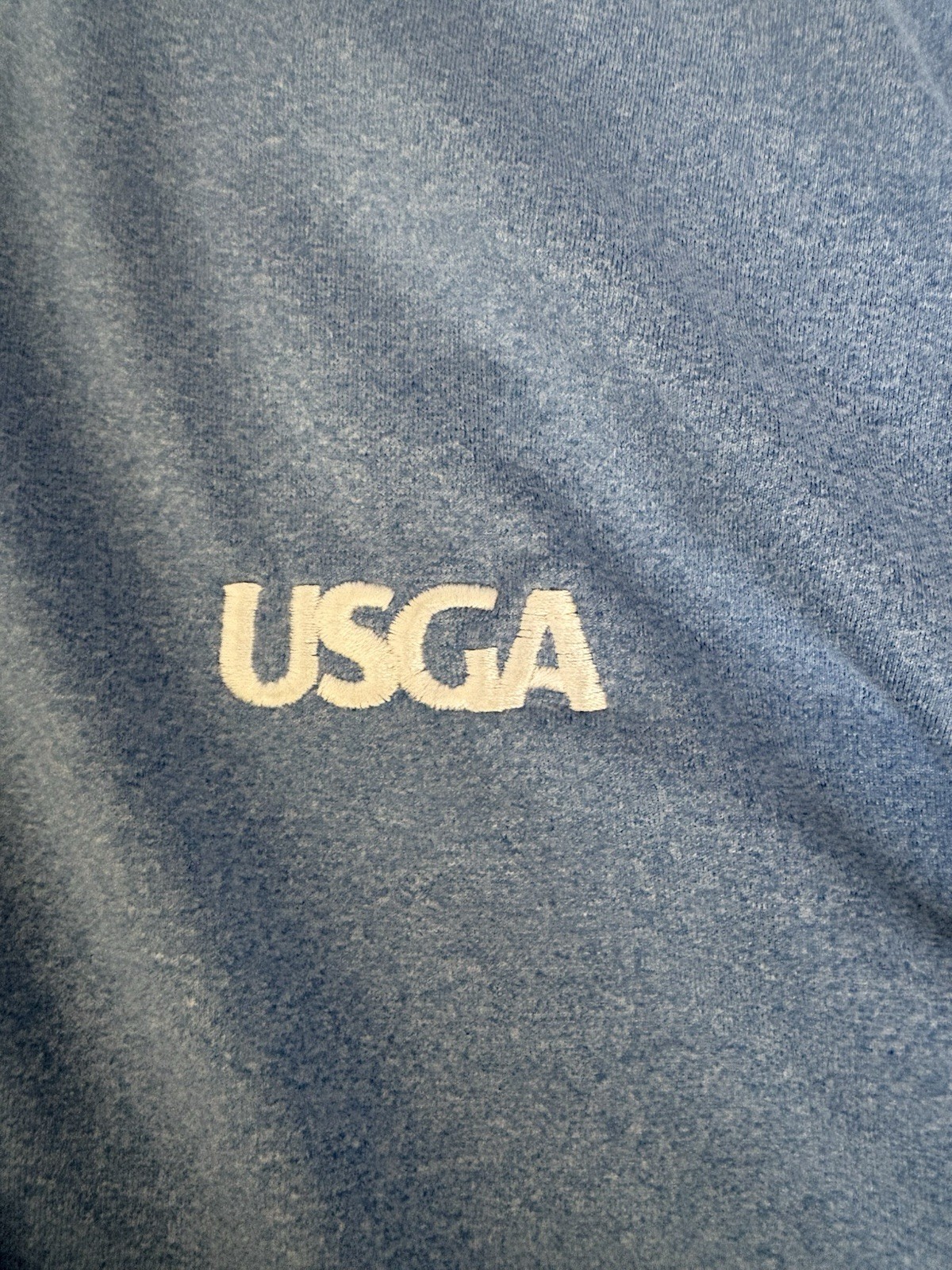 Polo USGA 1/4 Zip Mock Neck Polyester Pullover Long Sleeve Blue Men’s M gallery