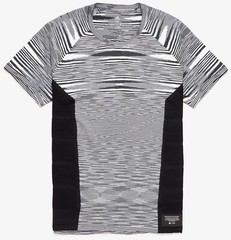 MISSONI x Adidas Men’s ‘CRU Tee’ Knit Space-Dyed Melange T-Shirt Blk/Wht S *NWT*