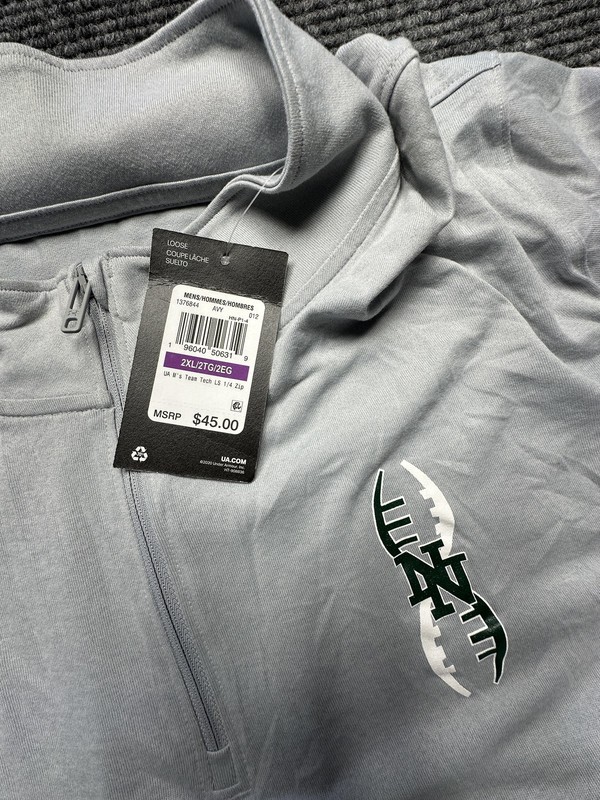 Under Armour Pullover Mens 2XL Gray CoolSwitch 1/4 Zip Football Shirt Top gallery