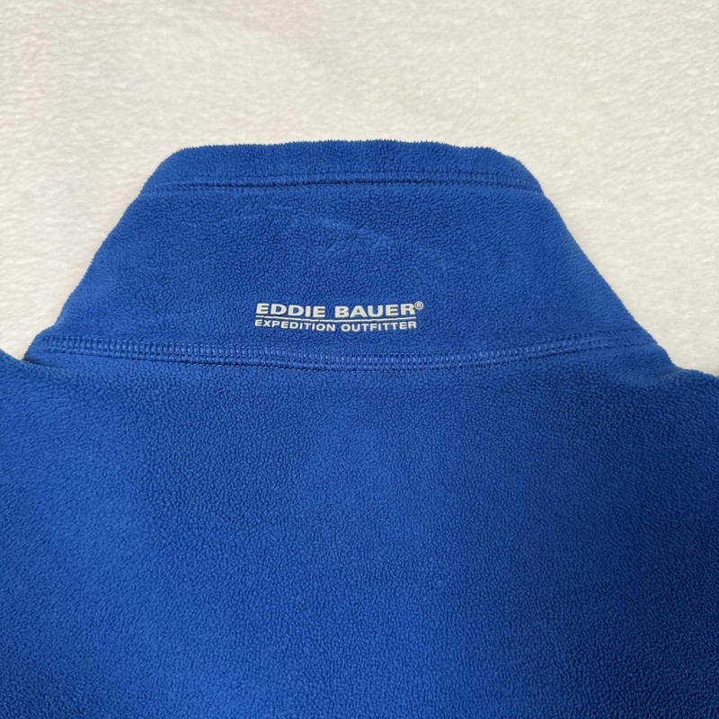 Eddie Bauer First Ascent Pullover Mens Tall XL Blue Fleece Quarter Zip Pocket gallery